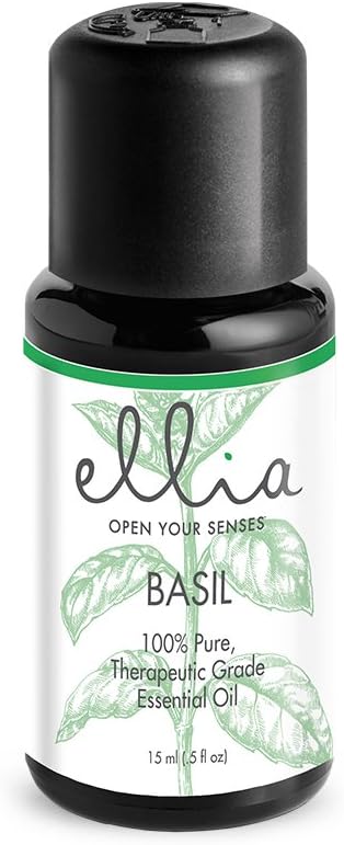 Ellia Aromatherapy Therapeutic Grade Basil Essential Oil for a Diffuser 15 ml 6 ct