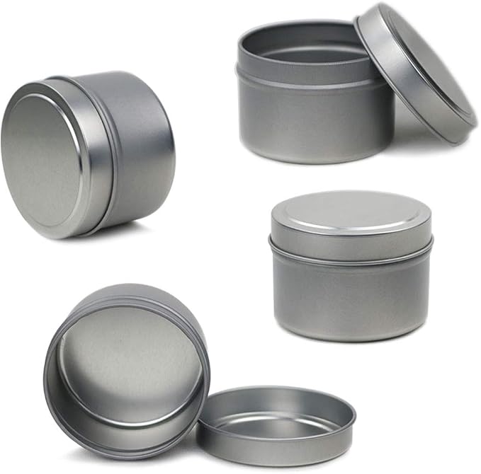 EricX Light Candle Tin 24 Piece, 4 oz, for Candle Making
