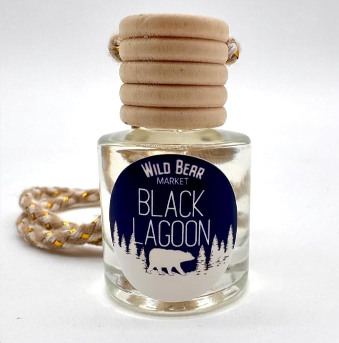 Car Freshener – Long Lasting Natural Fragrance Oil, Glass Bottle Diffuser, Toxin-Free, Made in USA – Black Lagoon