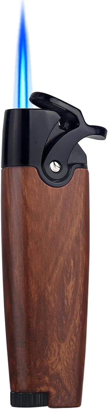 HONEST Butane Lighters Pocket Lighter Adjustable and Refillable Gas Lighter Shipped Without Gas (Wood Grain)