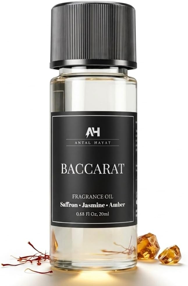 Baccarat Rouge Diffuser Oil 20ml – Hotel Scent for Home – Inspired by Baccarat Perfume – Aromatherapy Oil with Saffron, Jasmine & Oakmoss – Luxury Essential Oil Refill for Diffusers
