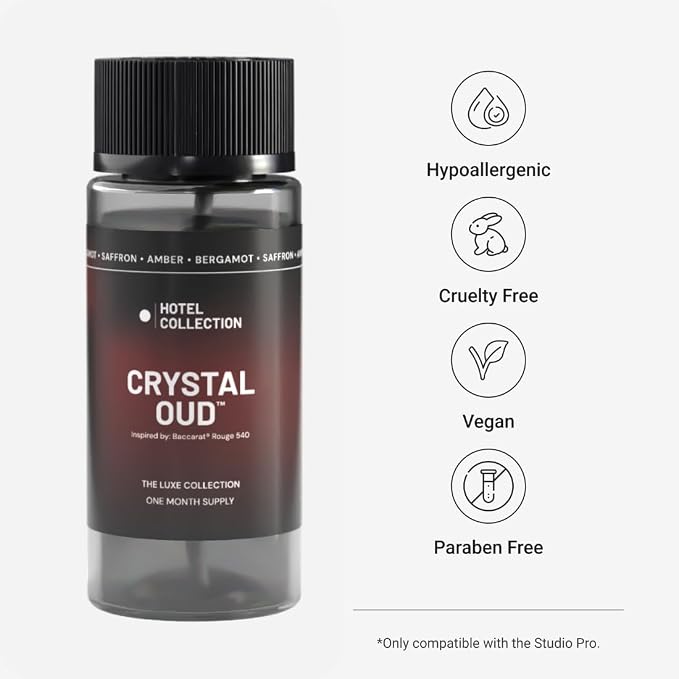 Hotel Collection Diffuser Oil - Crystal Oud Pro-Pod - Aromatherapy Essential Fragrance - Luxury Hotel Inspired - Bergamot, Saffron & Amber - 30ML 1.1 Fl oz