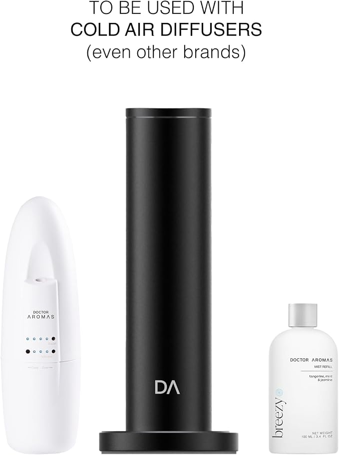 Doctor Aromas Oil Diffuser Essential Oil Blend Refill – Premium Aromatherapy & Home Fragrance, Scent of Tangerine, Mint & Jasmine, 16 fl oz (500 ml) (Breezy)