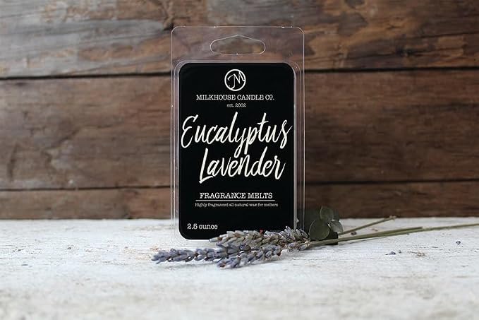 Milkhouse Candle Company Eucalyptus Lavender Soy Wax Melts - Lavender | Eucalyptus | Soft Spice Scented - 5.5 oz, Hand-Poured, Made in the USA