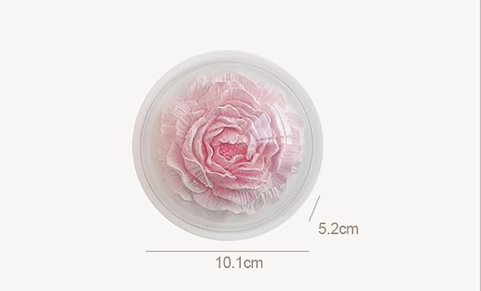 Essential Oil Passive Flower Diffuser with Fragrance -Non-Electric Peony Flower Porcelain Aromatherapy Diffusers for Small Room, Desk Decorative, Bathroom (Pink, White Peach Oolong Scent)