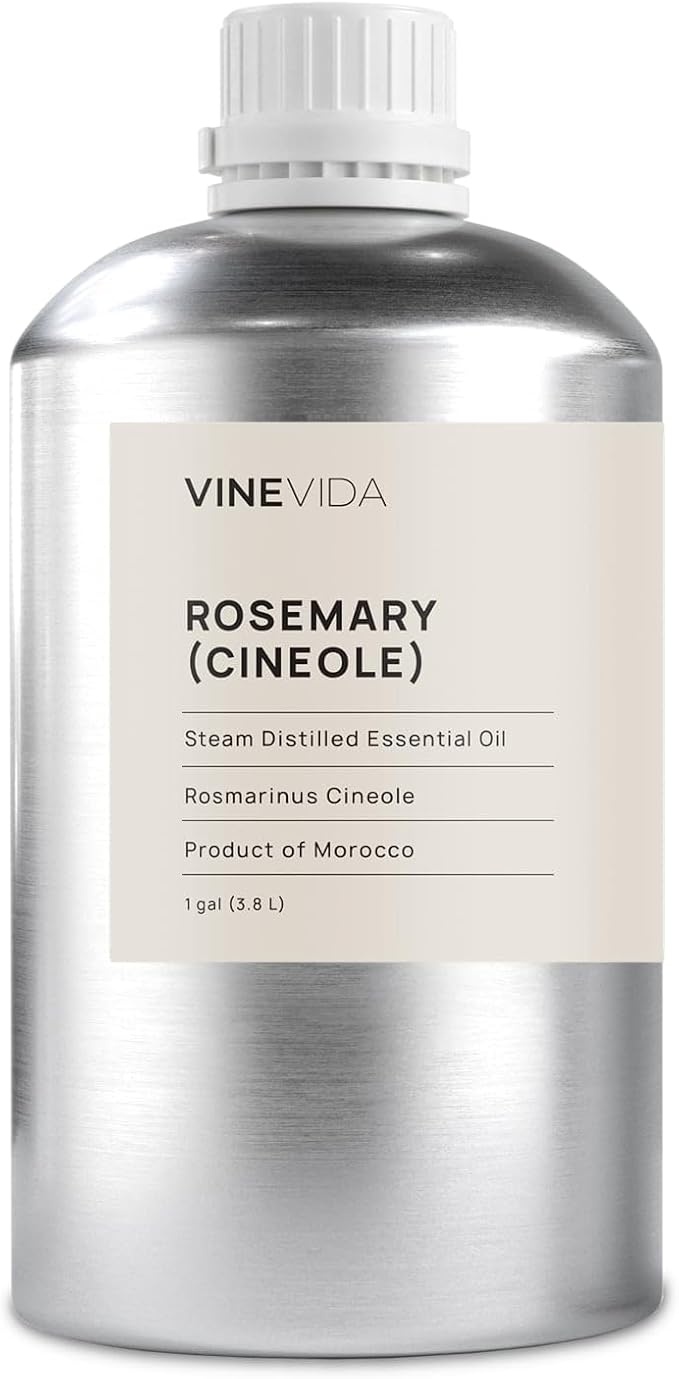 VINEVIDA Rosemary Essential Oil - Gallon Rosemary Oil Undiluted - Bulk Gallon Essential Oil for Soap Making & Candle Scents - 8 lbs