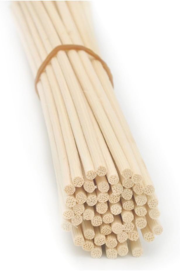 100 Pieces Natural Rattan Reed Diffuser Replacement Sticks (9.5" x 3mm)