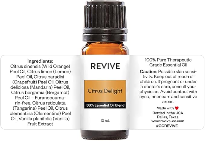 Citrus Delight Essential Oil Blend by Revive Essential Oils - 100% Pure Therapeutic Grade, for Diffuser, Humidifier, Massage, Aromatherapy, Skin & Hair Care