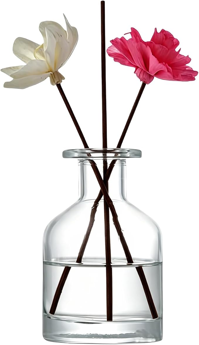 1 Pack 150ml 5 fl oz Clear Glass Diffuser Bottle Empty Refillable Aromatherapy Container for Essential Oils Fragrance Home Scent
