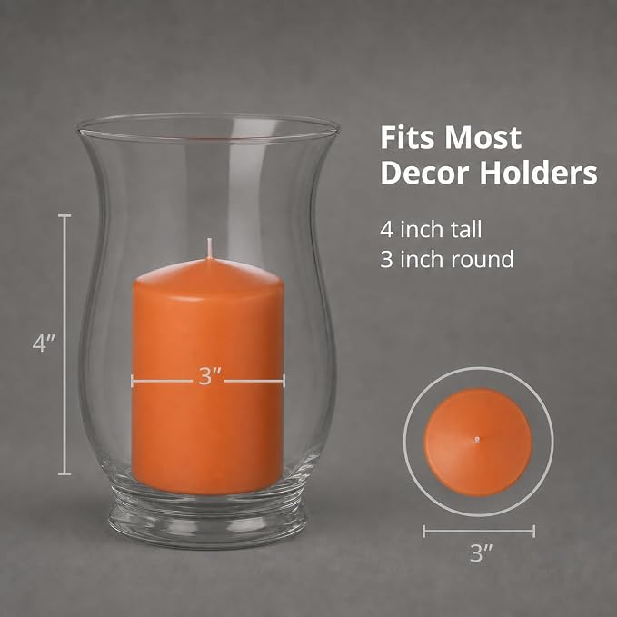 yummi 3" x 4" Sienna Round Pillar Candles - 3 per Pack