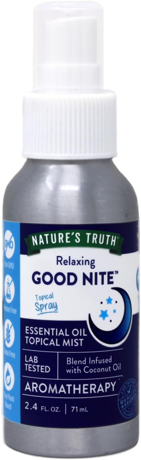 Nature's Truth Good Nite Essential Oil Topical Mist, Calming Blend, Yoga, & Aroma Spray, 2.4 FL OZ - 3 Pack