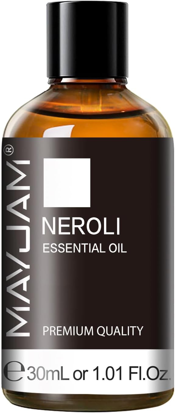 Neroli Essential Oil 30ML/ 1.01FL.OZ, MAYJAM Pure Neroli Oil for Massage, Diffuser, Soap Making, Long Lasting Scents