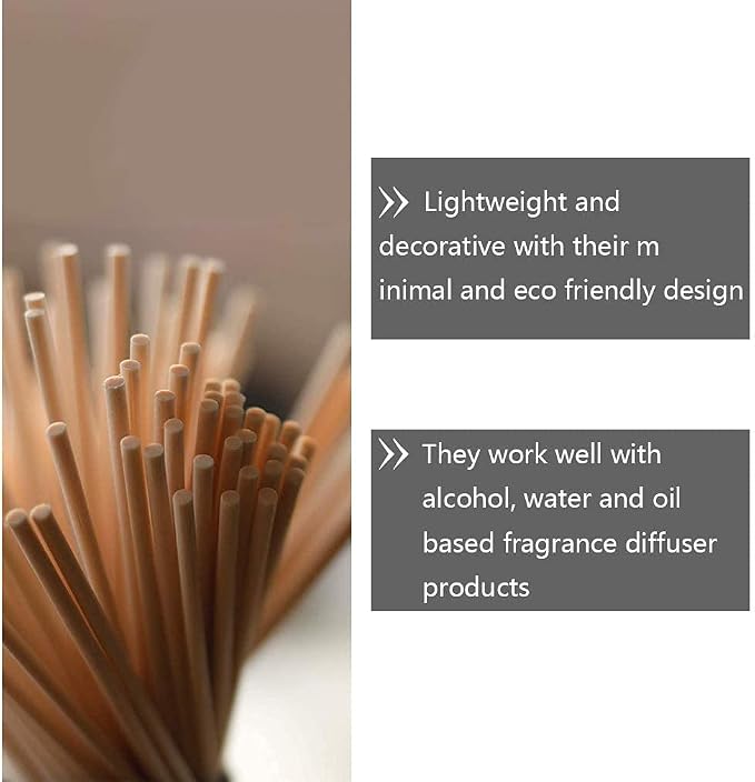 100 Pack Reed Diffuser,7 Inch Aromatherapy Diffuser Sticks-Natural Rattan Wood Reed Diffuser Sticks for Home Office Spa and Bed Room