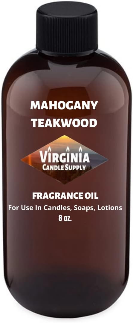 Mahogany Teakwood Type Fragrance Oil (Our Version of The Brand Name) (8 oz Bottle) for Candle Making, Soap Making, Tart Making, Room Sprays, Lotions, Car Fresheners, Slime, Bath Bombs, Warmers……
