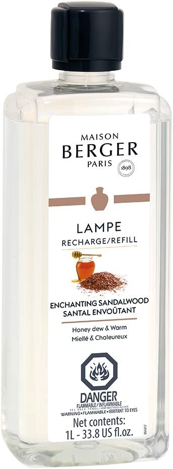 MAISON BERGER Lampe Berger Refill, 1 L, Enchanting Sandalwood | Catalytic Lamp Fragrance Refill, Helps Neutralize Odors, ~160 h Fragrance Diffusion, Made in France