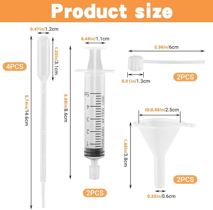10pcs Perfume Refill Tool Kit, Plastic Perfume Dispenser Transfer Tools Set, Cosmetic Dispenser Syringes Extractor Tool for Travel Fragrance Sample Essential Oils