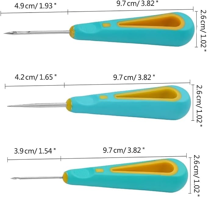 3 Pcs Green Candle Making Punch Needle Tool Set, Round Hole Cone Hand Drills Punch Needle Candles Wick Tools for DIY Silicone Mould Making Punch Candle Making,Round Hole Punch Wicking Needle Tools