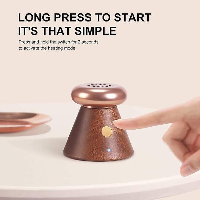 Wood Mini Essential Oil Diffuser Portable,Bedroom,Bathroom (Sapele) | Compact size with timed operation, and portable design for home, office, and car use