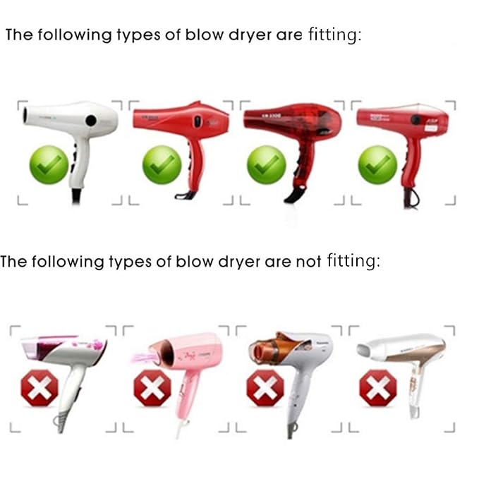 Hair Diffuser Attachment for Hair Dryer Travel Collapsible Portable Diffuser for Curly Hair Women .Airflow Attachment for Salon or Home Use with Nozzle 1.65-1.9In (Rose Red) Non-universal