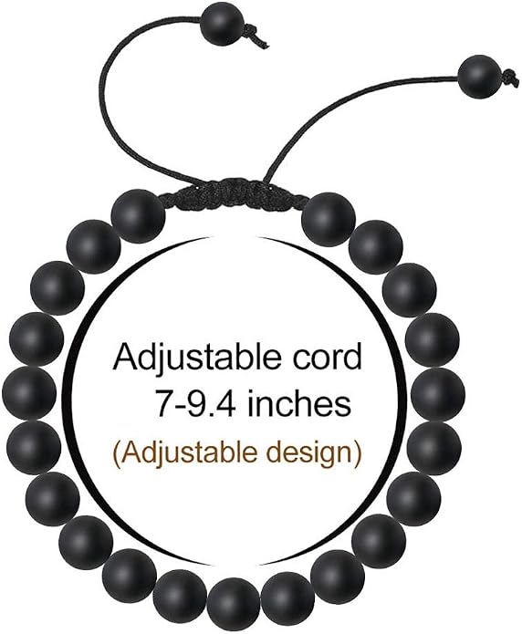 M MOOHAM Mens Bracelet - Beaded Natural Stone 8mm Tiger Eye Matte Agate Lava Rock Bracelets for Men Teen Boys Grandpa Dad Birthday Gifts Jewelry