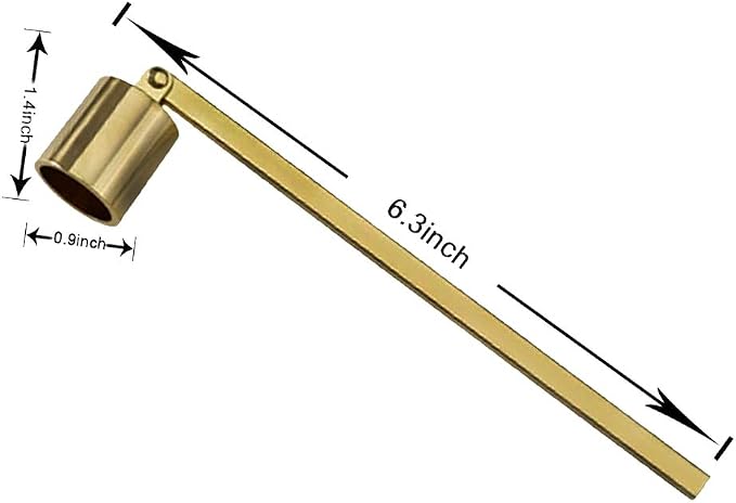 Tim&Lin Gold Candle Snuffer Accessory - Stainless Steel Polished Candle Extinguisher Snuffer Accessory with Long Handle - for Putting Out Extinguish Candle Wicks Flame
