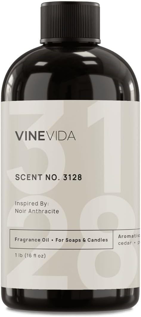 VINEVIDA Scent NO. 3128 Fragrance Oil - 16oz (1lb) - Inspired by: Noir Anthracite Fragrance Oil for Candle Making - Made in USA Candle Scents Scents for Soap Making