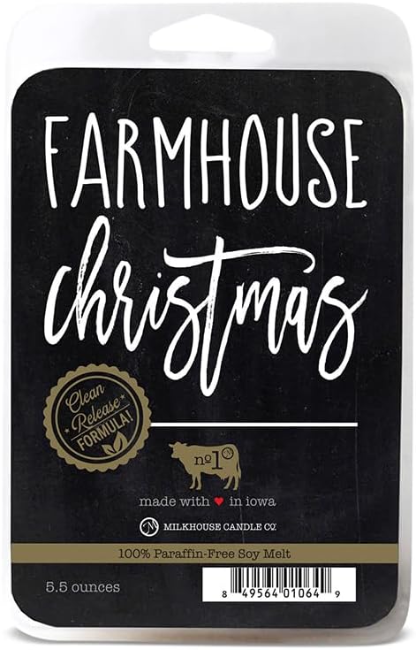 Milkhouse Candle Company Farmhouse Christmas Wax Melts - Crisp Apple | Spicy Cinnamon | Peppered Clove Scented - 5.5 oz, Hand-Poured, Made in the USA