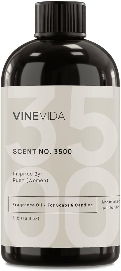VINEVIDA Scent NO. 3500 Fragrance Oil - 16oz (1lb) - Inspired by: Rush (Women) Fragrance Oil for Candle Making - Made in USA Candle Scents Scents for Soap Making