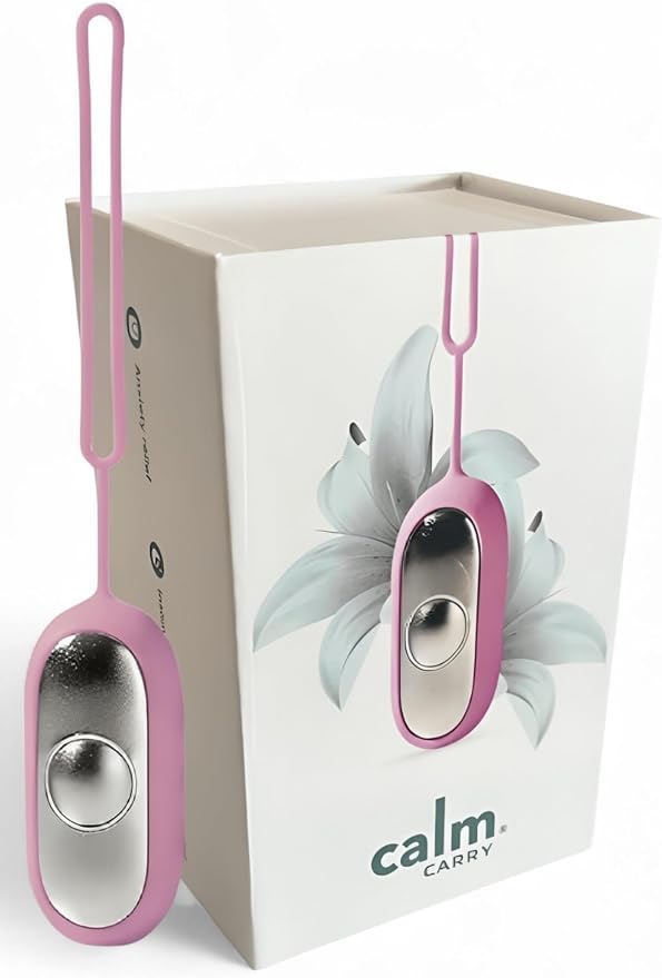 Glowco CalmCarry Sleep Aid Device – Handheld Microcurrent Relaxation Tool, Supports Calm, Focus & Gentle Relief, USB Rechargeable, Portable Wellness Device for Adults & Kids | Pink Calm Carry