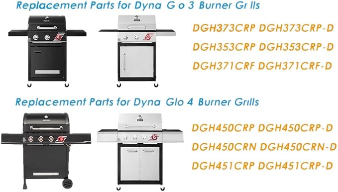 SafBbcue DGH450CRP Heat Plate and Grease Tray for Dyna Glo Grill Replacement Parts 4 Burner DGH450CRN-D DGH450CRP-D DGF451CRP 70-02-615 70-02-423