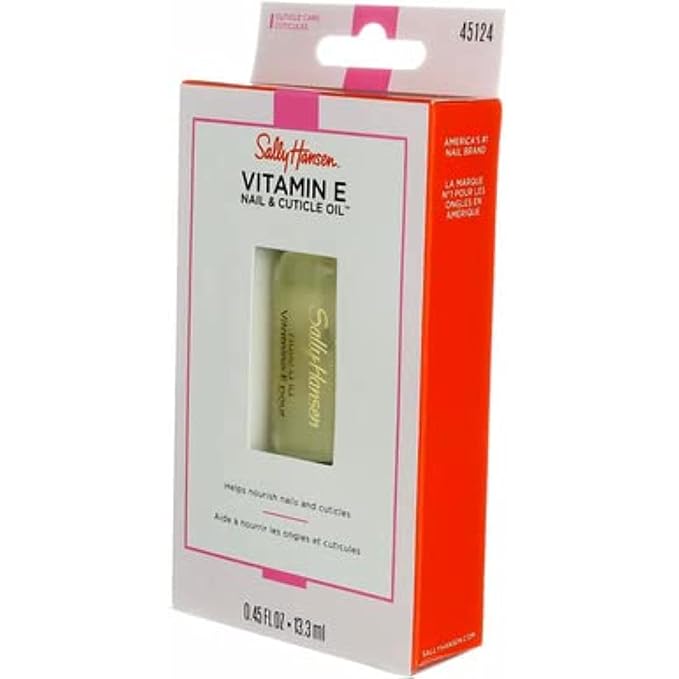 Sally Hansen Vitamin E Nail and Cuticle Oil | 0.45 Fl Oz | Pack of 2
