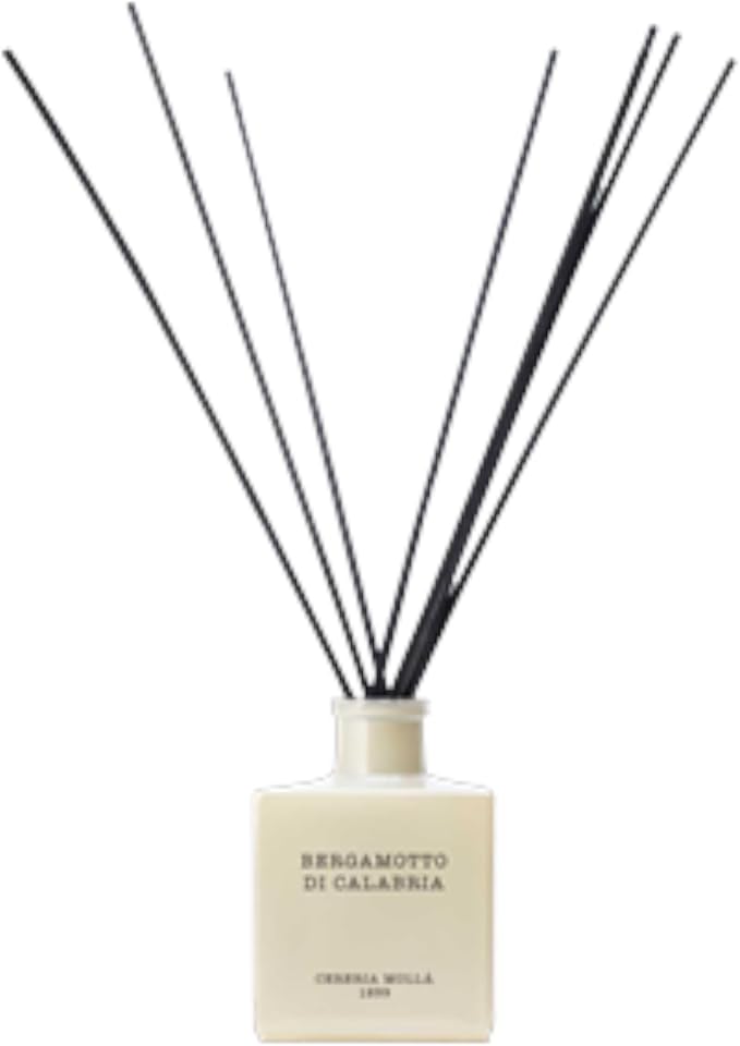 Mikado Boutique Reed Diffuser | All-Natural Essential Oil Fragrance | Includes Rattan Sticks | Refillable (3.4 FL OZ, Bergamotto di Calabria)