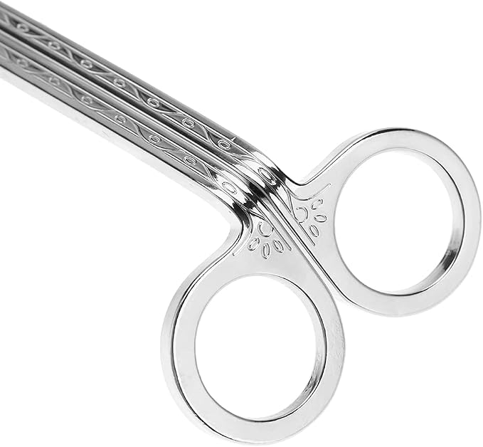 Changor Stainless Steel Candle Heart Clamp/Holder Wick Trimmer Scissors Tool for Home Use, Durable and RustResistant Candle Wick Scissors for Daily Life, 1 Piece, 6.9 * 2.3in, Black (Silver)