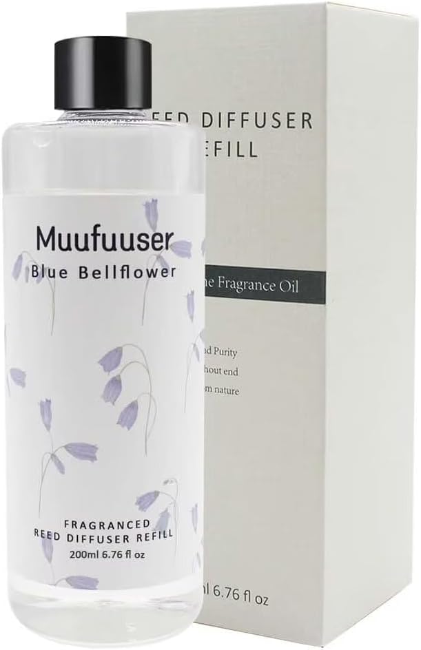 Reed Diffuser Refill, 200ml Scented Oil Refill for Home Fragrance, Long-Lasting Aromatherapy Oils for Reed Diffuser Sticks, Clean Formula with Premium Fragrance Oils, 6.8 Fl Oz (24 Scents