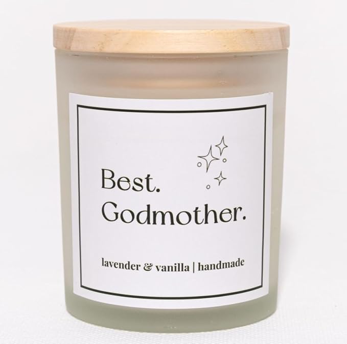 Godmother Gift, Godmother Gifts for Women, God Mother Gifts for Women - Lavender & Vanilla Scented Candle