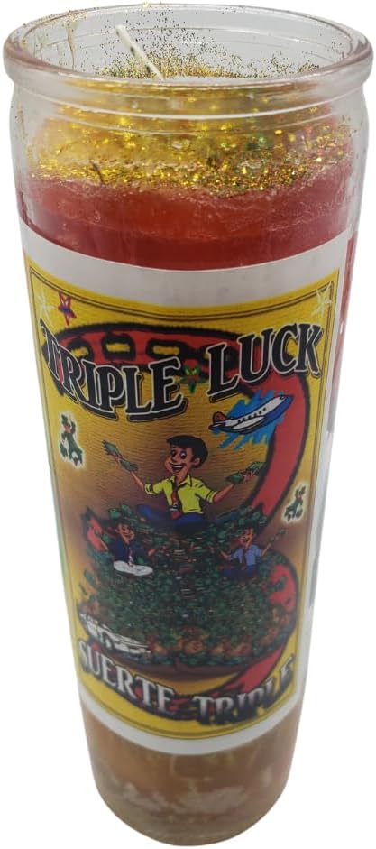Triple Luck Prepared Ritual Candle/Suerte Triple Veladora Preparada