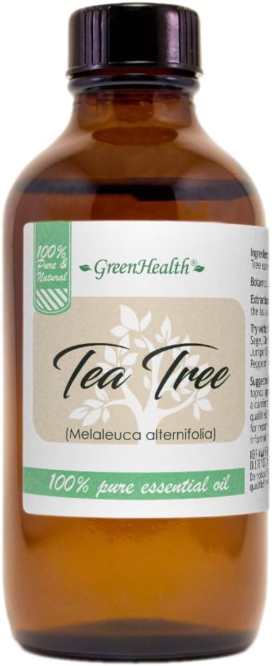 Tea Tree Essential Oil – 4 fl oz – 100% Pure & Undiluted – Natural Aromatherapy & DIY Use – GreenHealth