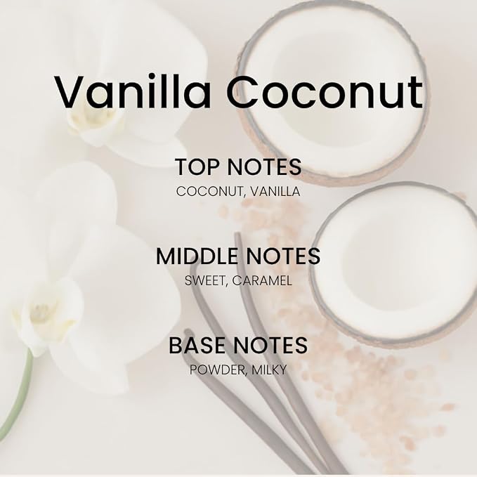 Vanilla Coconut & Citrus Reed Diffuser Set Luxury Fragrance Reed Diffusers for Hotel, Office, Bathroom, Kitchen, Home & Shelf Decor Long-Lasting Scent with Non-Toxic Oils Gift Ready (5.63 oz 160ml)