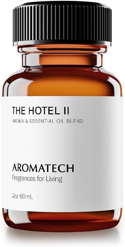 AromaTech The Hotel II Aroma Essential Oil Blend: Luxury Hotel Inspired Aromatherapy with Lemon, Lavender, Peach & Pine for Ultrasonic Diffusers & Nebulizers (60 mL, The Hotel II)