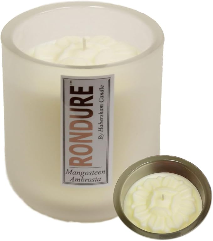 Habersham Rondure Candle – Mangosteen Ambrosia Scented Candle, Up to 55 Hours Burn Time, Authentic and Long Lasting Fragrance, Soy Blend Wax, 9.5 oz Glass Jar Candle