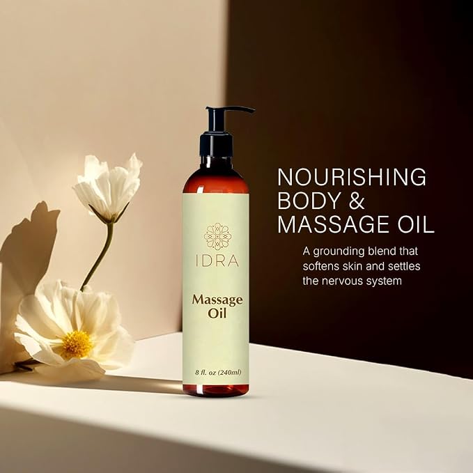 IDRA Deep Calm Ritual Set – Relaxing Bath & Body Gift Set with Dead Sea Bath Salts, Massage Oil, Face Mist & Essential Oil | Spa Self-Care Kit for Stress Relief & Better Sleep