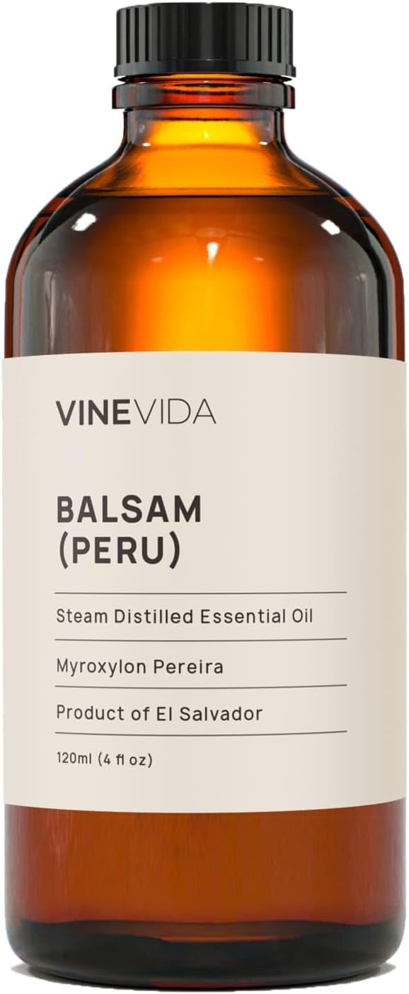 VINEVIDA [4oz] Balsam (Peru) Essential Oil 4 oz - Undiluted | Candle Oil Scent - Essential Oil for Soap Making