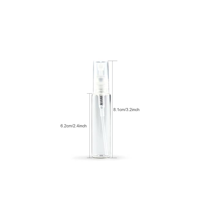 20 Pack Set 10ML Protable Refill Bulk Atomizer Spray Travel Perfume Bottle Hydrating Empty Bottle (Clear-1)