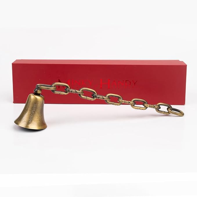 Iron Candle Snuffer, Chain Model Wick Flame Extinguisher with Long Handle, Accessory for Candle Lovers (Antique)