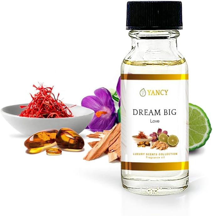 YANCY Dream Big Luxury Collection Fragrance Oil (16 oz), Sweet Fruity Scent, Inspiring Aroma for Diffusers, Oil Burners & Aroma Lamps, Boosts Motivation and Enhances Workspace Energy