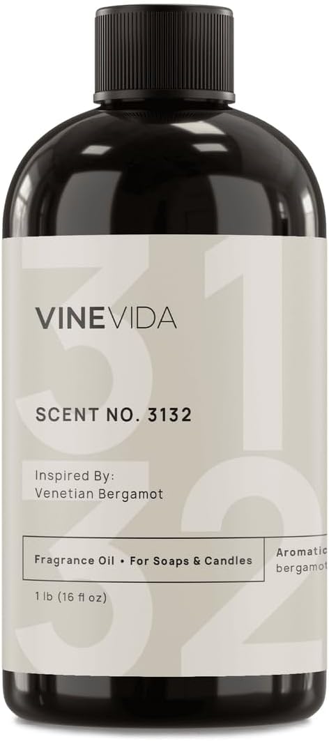 VINEVIDA Scent NO. 3132 Fragrance Oil - 16oz (1lb) - Inspired by: Venetian Bergamot Fragrance Oil for Candle Making - Made in USA Candle Scents Scents for Soap Making