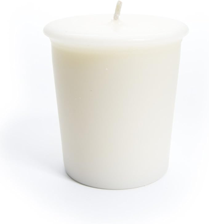 Baby Powder Soy Votive Candles - Scented with Natural Fragrance Oils - 6 White Natural Votive Candle Refills - Fresh & Clean Collection