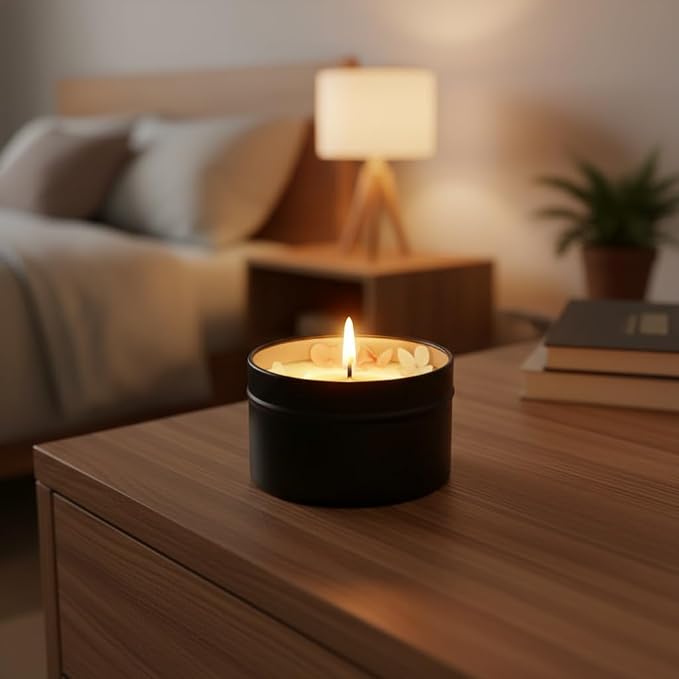 Coconut Scented Soy Candle, Aromatherapy Candle for Home | with 5% Essential Oils in a for bedroom, bathroom, yoga, travel, home decor and thoughtful gifting.