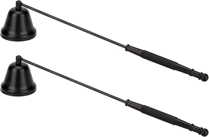 2 Pack Candle Snuffer, Candle Snuffers Wick Snuffer Candle Accessory, Extinguish Candle Flame Safely Tool with Long Handle, Candle Turn Off Device for Putting Out Wick Flame