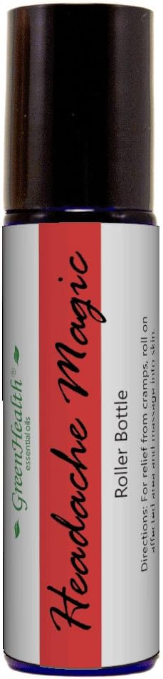 GreenHealth- Pre-Diluted Essential Oil Roll-On - Headache Magic 10 ml Roll On - Ready-to-Use
